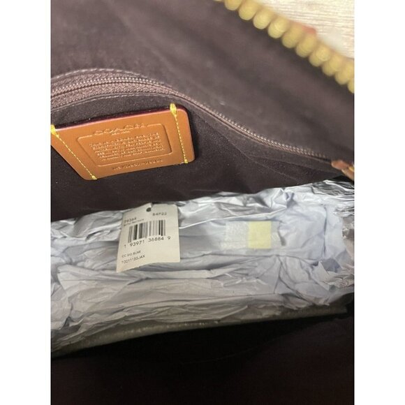 Coach Elise Crossbody Bag NEW Tan Red Apple Signature Double Handle C Print - Picture 10 of 12